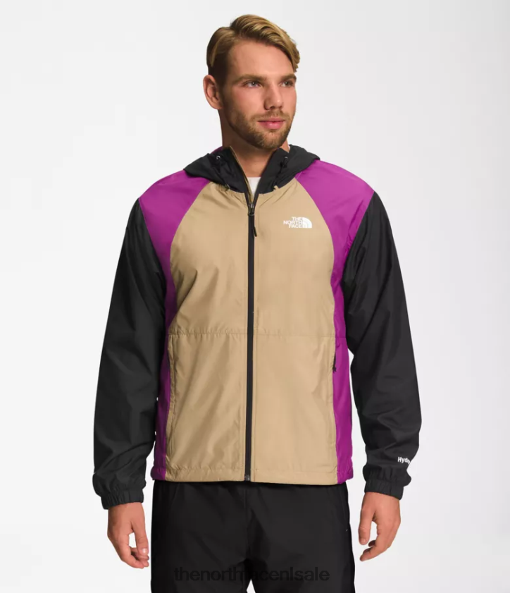 Heren hydrenaline jas 2000 The North Face P464ZN100 kleding kaki steen/paarse cactusbloem/tnf zwart