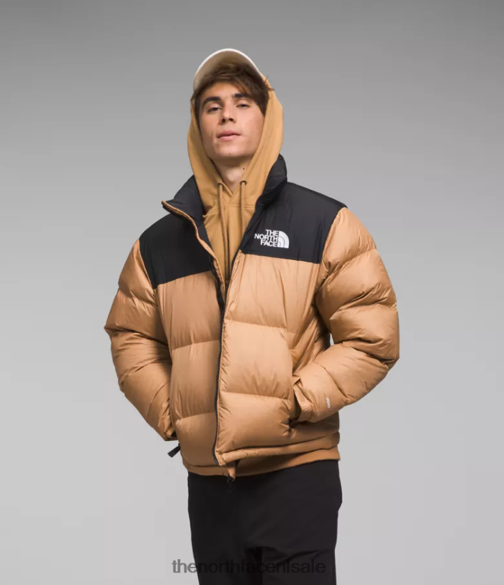 Heren Retro nuptse jasje uit 1996 The North Face P464ZN471 kleding amandelboter/tnf zwart