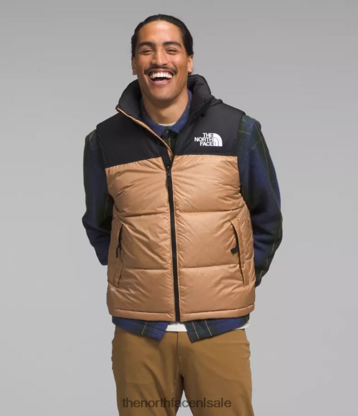 Heren Retro nuptse-vest uit 1996 The North Face P464ZN291 kleding amandelboter