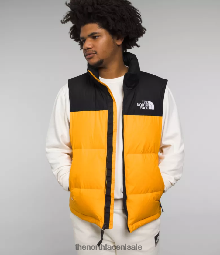 Heren Retro nuptse-vest uit 1996 The North Face P464ZN293 kleding top goud/tnf zwart
