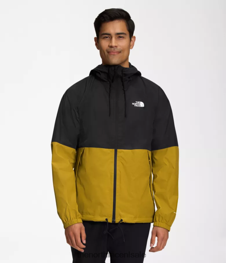 Heren Antora regenhoodie The North Face P464ZN1196 kleding tnf zwart/mineraal goud