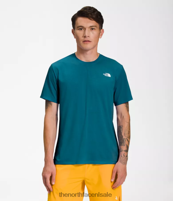 Heren wandel met korte mouwen The North Face P464ZN1260 kleding blauw koraal