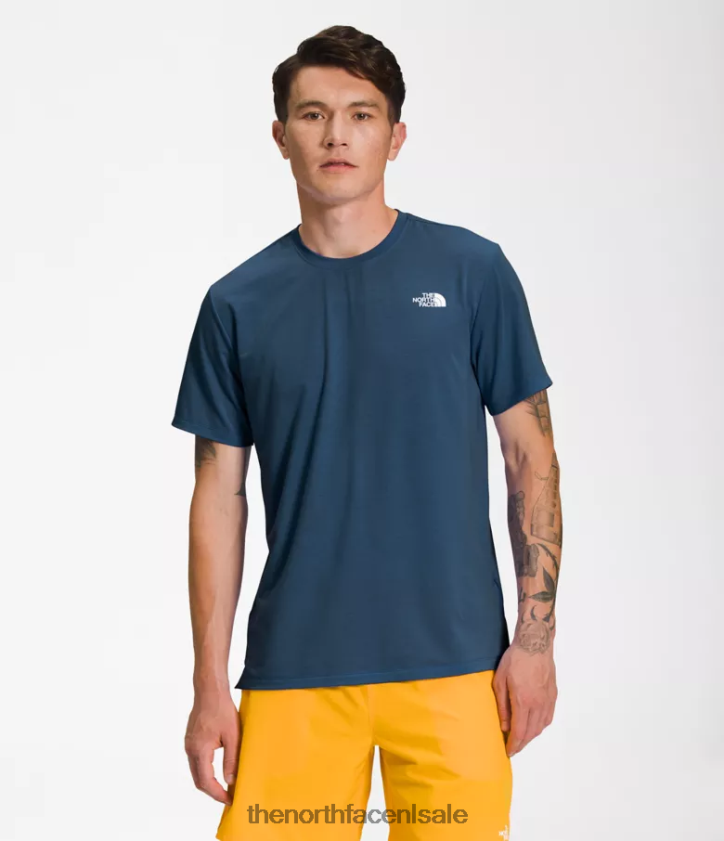 Heren wandel met korte mouwen The North Face P464ZN1262 kleding schaduwrijk blauw