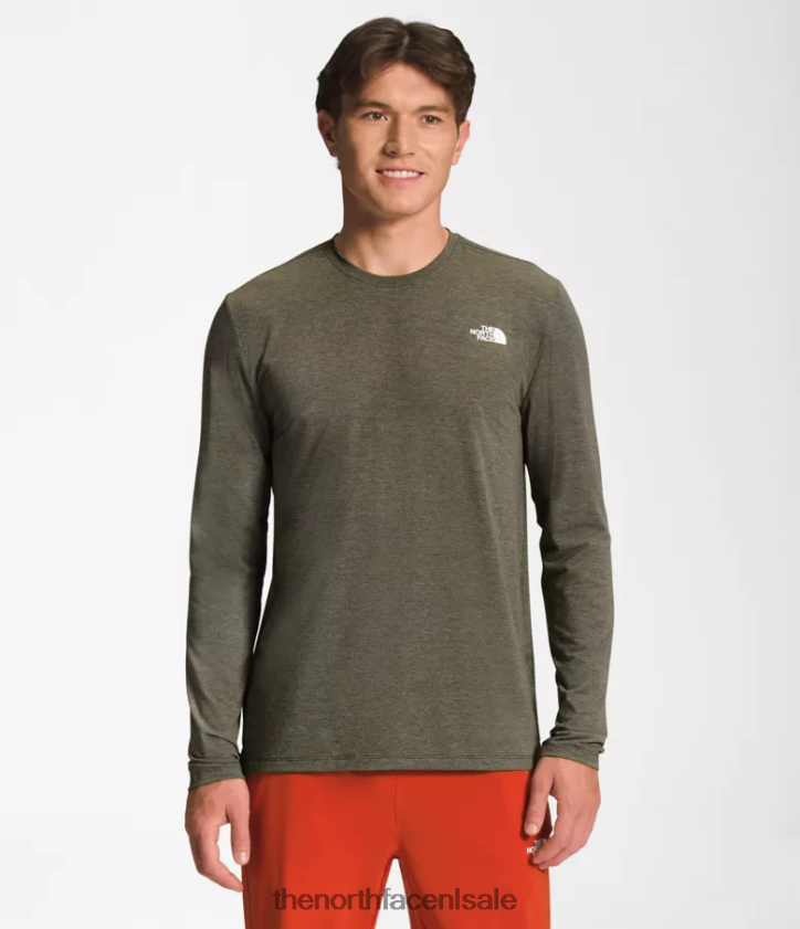Heren wandel met lange mouwen The North Face P464ZN25 kleding nieuwe taupe groene heide