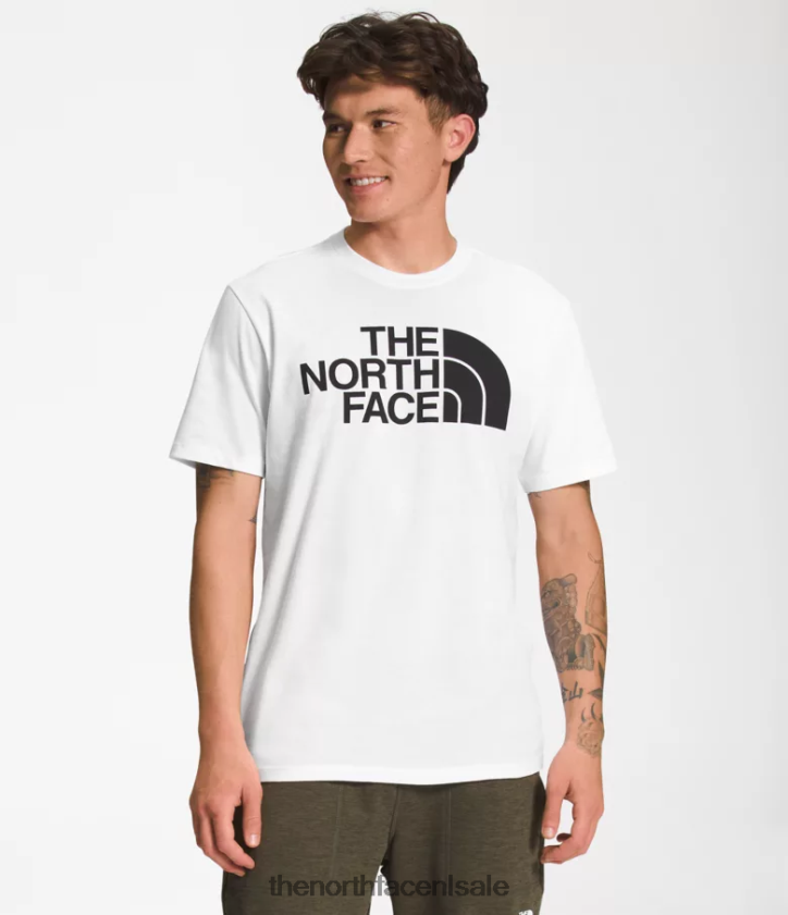 Heren T-shirt met korte mouwen en halve koepel The North Face P464ZN1304 kleding tnf wit/tnf zwart