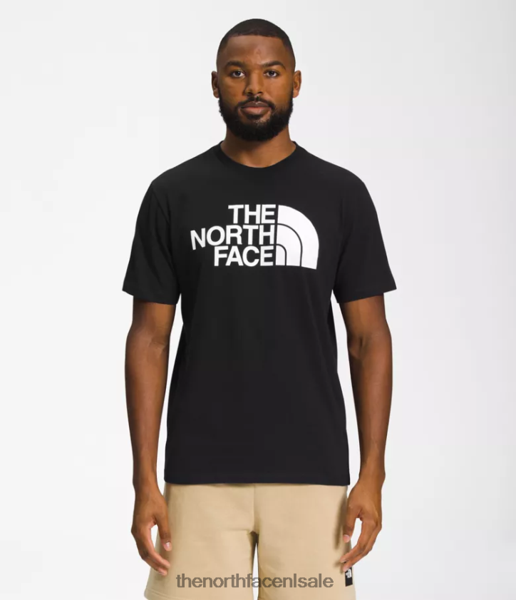 Heren T-shirt met korte mouwen en halve koepel The North Face P464ZN1305 kleding tnf zwart/tnf wit