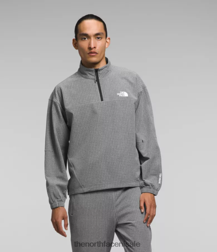 Heren tekware grid-zip The North Face P464ZN416 kleding tnf middengrijs gemêleerd