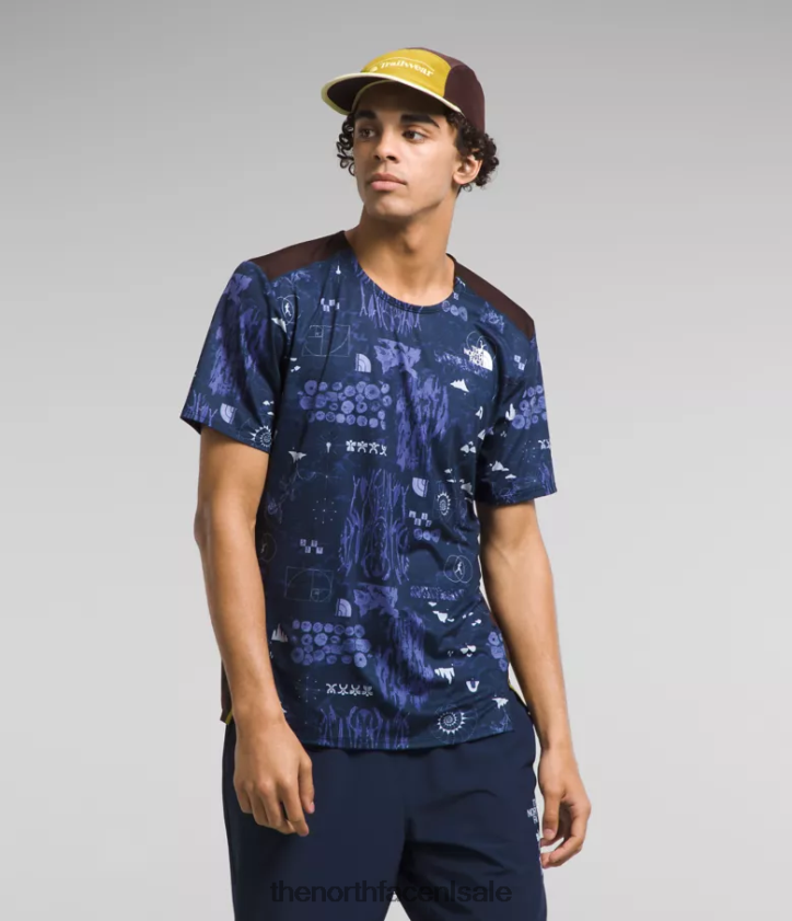 Heren trailwear verloren kust korte mouw The North Face P464ZN882 kleding top marine natuur remix print