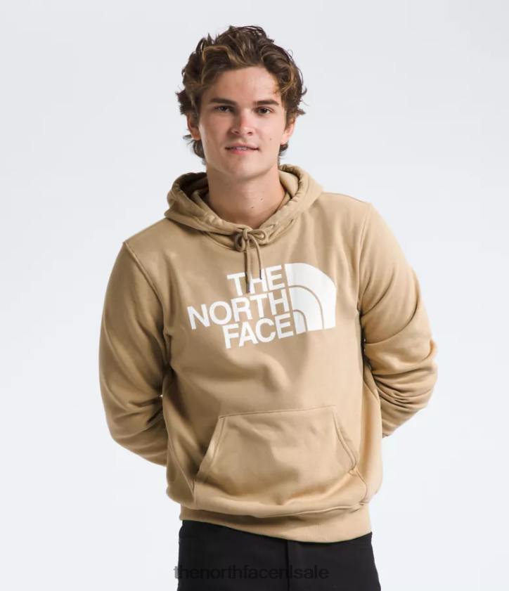 Heren Pullover-hoodie met halve koepel The North Face P464ZN108 kleding kaki steen/tnf wit