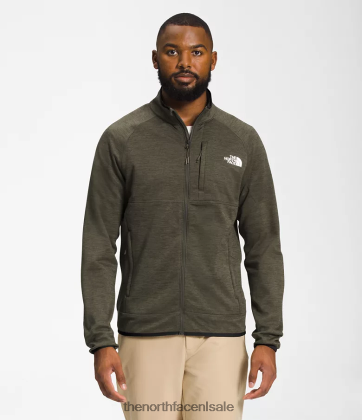 Heren Canyonlands met volledige ritssluiting The North Face P464ZN954 kleding nieuwe taupe groene heide