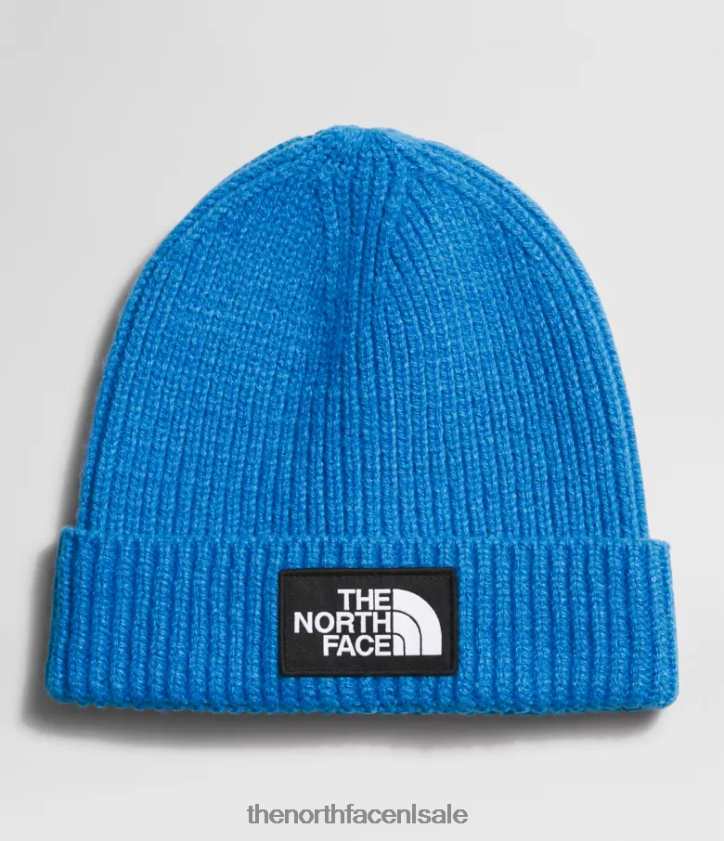 kinderen Muts met tnf box-logo en manchetten The North Face P464ZN77 accessoire optisch blauw