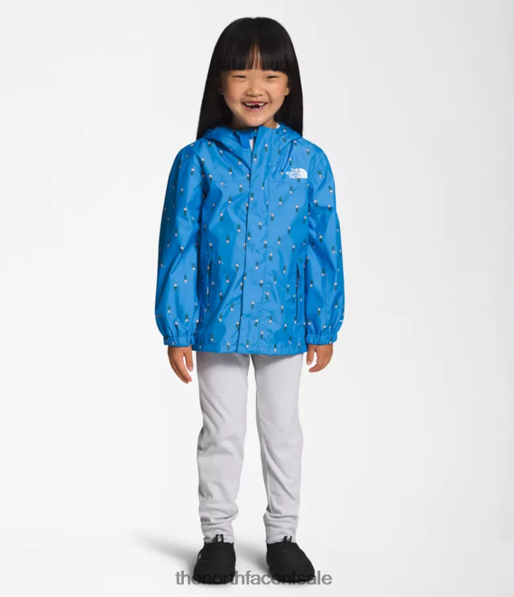 kinderen Antora regenjas The North Face P464ZN89 kleding super sonische blauwe vreugde bloemenprint
