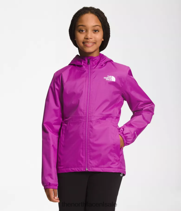 kinderen warme stormregenjas The North Face P464ZN391 kleding paarse cactusbloem