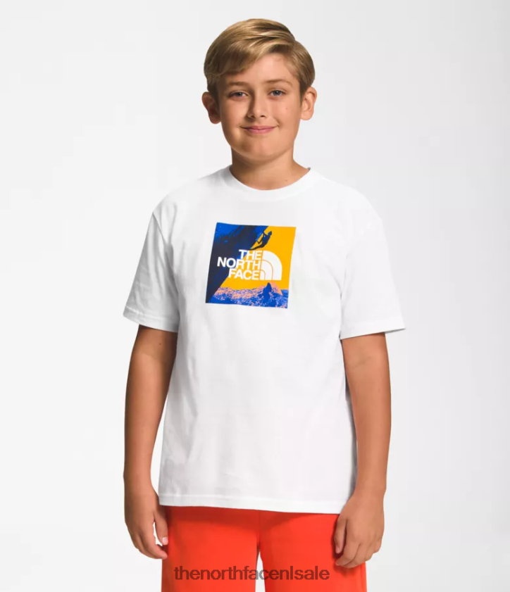 kinderen Grafisch T-shirt met korte mouwen The North Face P464ZN1058 kleding tnf wit/top goud