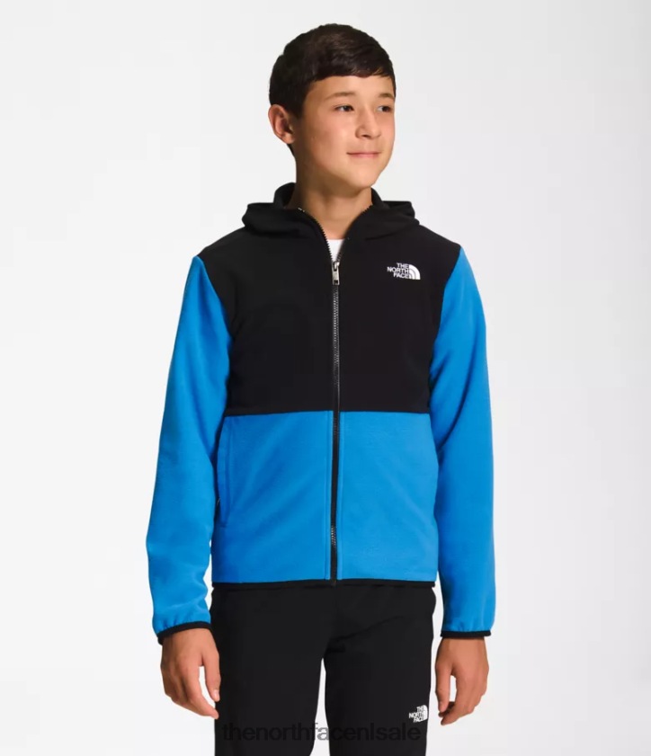 kinderen Gletsjerjack met capuchon en volledige ritssluiting The North Face P464ZN522 kleding super sonisch blauw