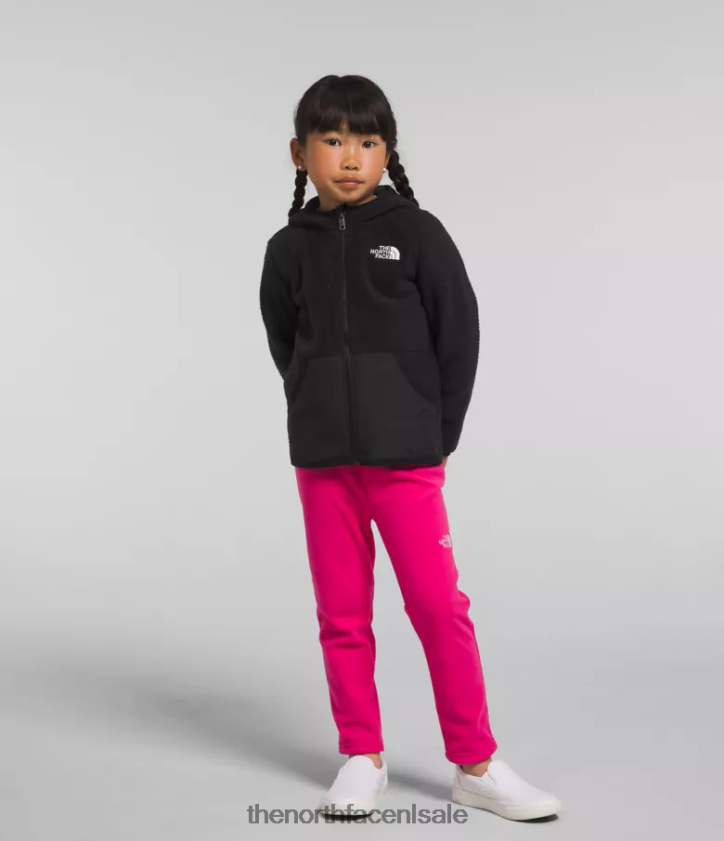 kinderen Forrest fleece hoodie met volledige ritssluiting The North Face P464ZN464 kleding tn zwart
