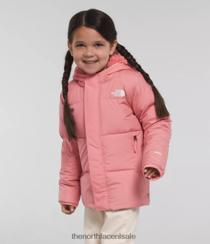 kinderen North-down jas met capuchon The North Face P464ZN862 kleding schaduwrijke roos