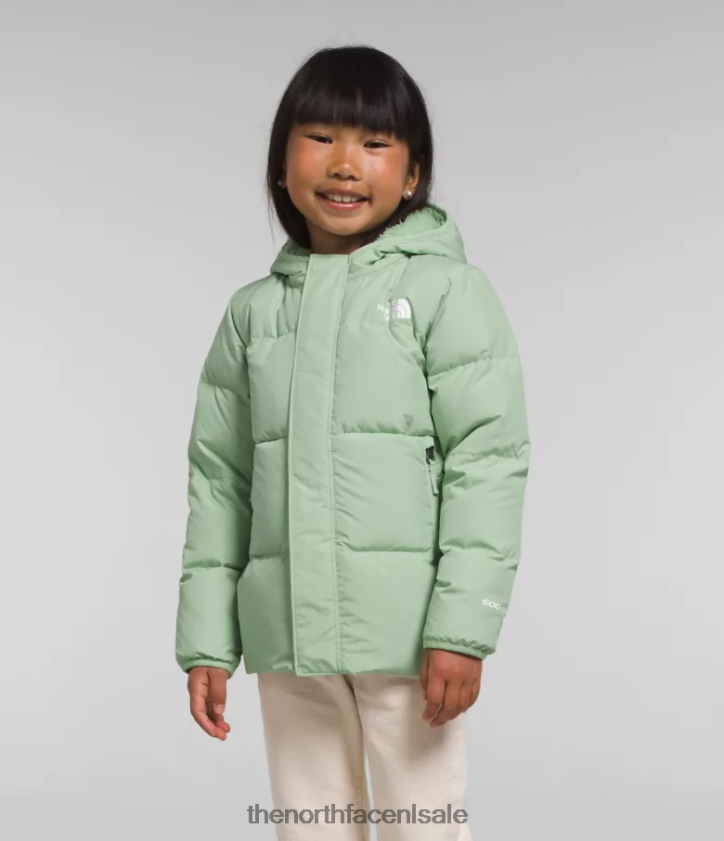 kinderen North-down jas met capuchon The North Face P464ZN864 kleding mistige salie