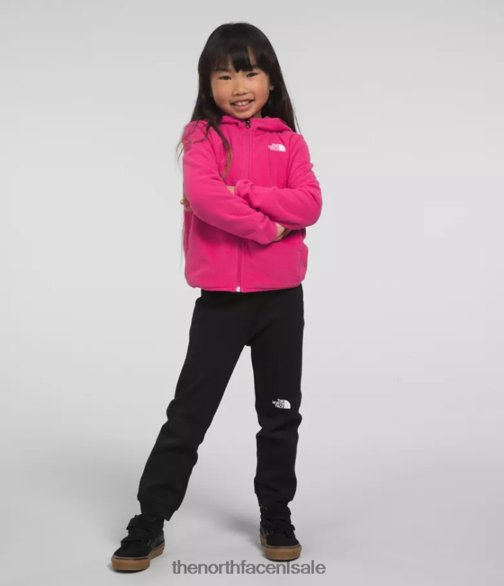 kinderen gletsjerhoodie met volledige ritssluiting The North Face P464ZN692 kleding Dhr. roze