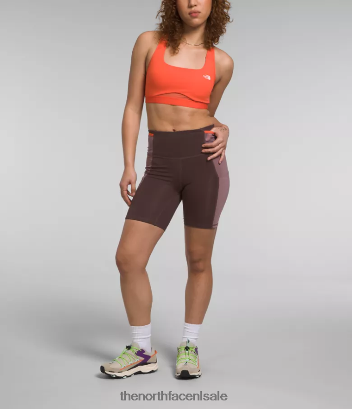 vrouwen Trailwear qtm fietsbroek The North Face P464ZN903 kleding steenkoolbruin/fawn grijs