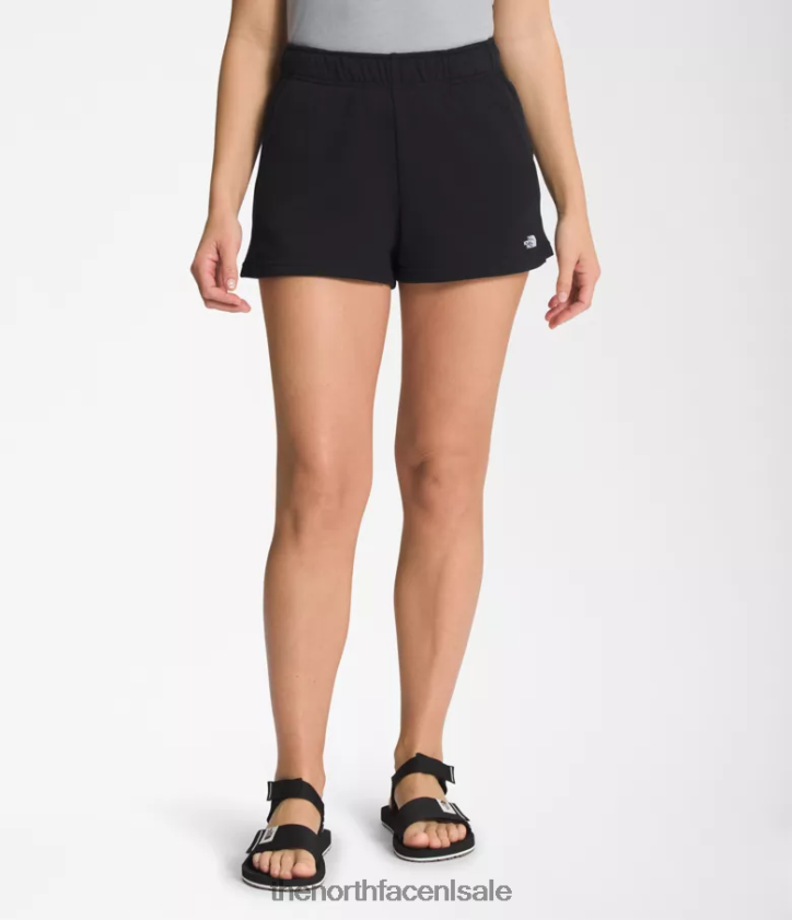 vrouwen fleeceshort met halve koepel The North Face P464ZN1290 kleding tnf zwart/tnf wit