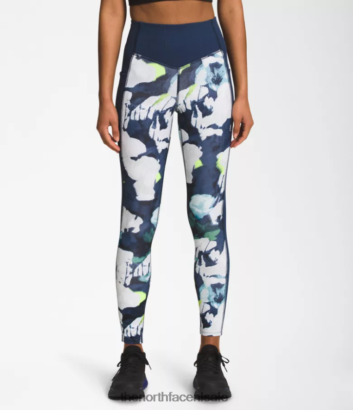 vrouwen Dune Sky-panty met zak The North Face P464ZN384 kleding smt marineblauwe abstracte bloemenprint