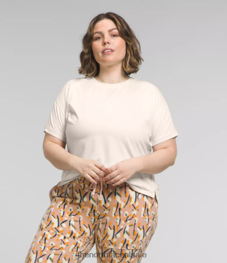 vrouwen plus Dawndream korte mouw The North Face P464ZN622 kleding gardenia witte heide