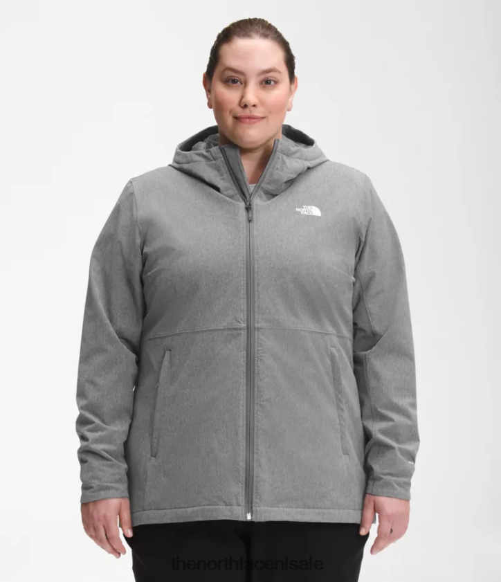 vrouwen plus Shelbe Raschel-hoodie The North Face P464ZN1177 kleding tnf middengrijs gemêleerd
