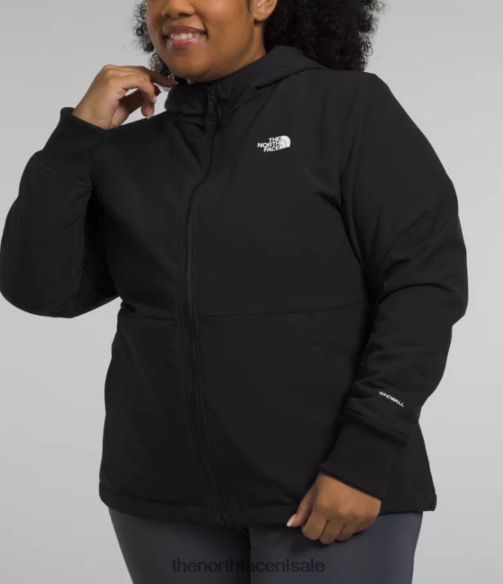 vrouwen plus Shelbe Raschel-hoodie The North Face P464ZN246 kleding tn zwart