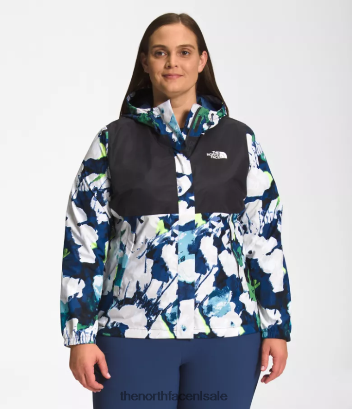 vrouwen plus antora jas The North Face P464ZN242 kleding tnf zwart/summt navy abstracte bloemenprint