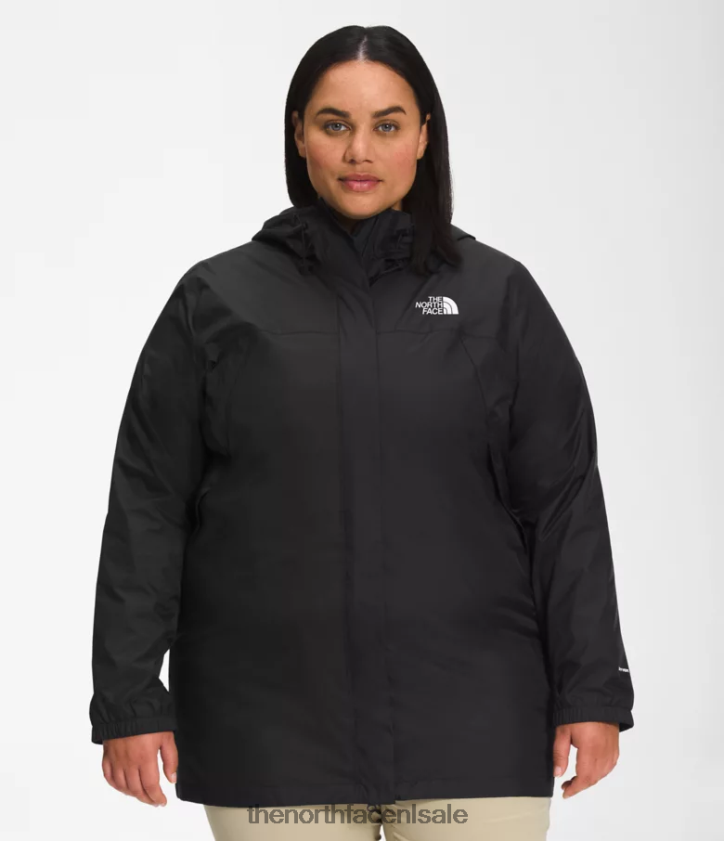 vrouwen plus antora parka The North Face P464ZN435 kleding tn zwart