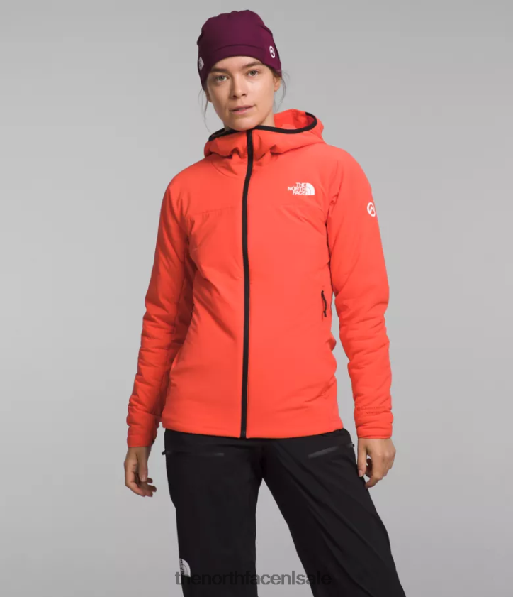 vrouwen Summit-serie casaval hybride hoodie The North Face P464ZN322 kleding stralend oranje