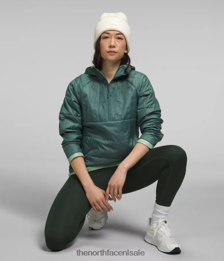 vrouwen circaloft-rits trui The North Face P464ZN505 kleding donkere salie/mistige salie