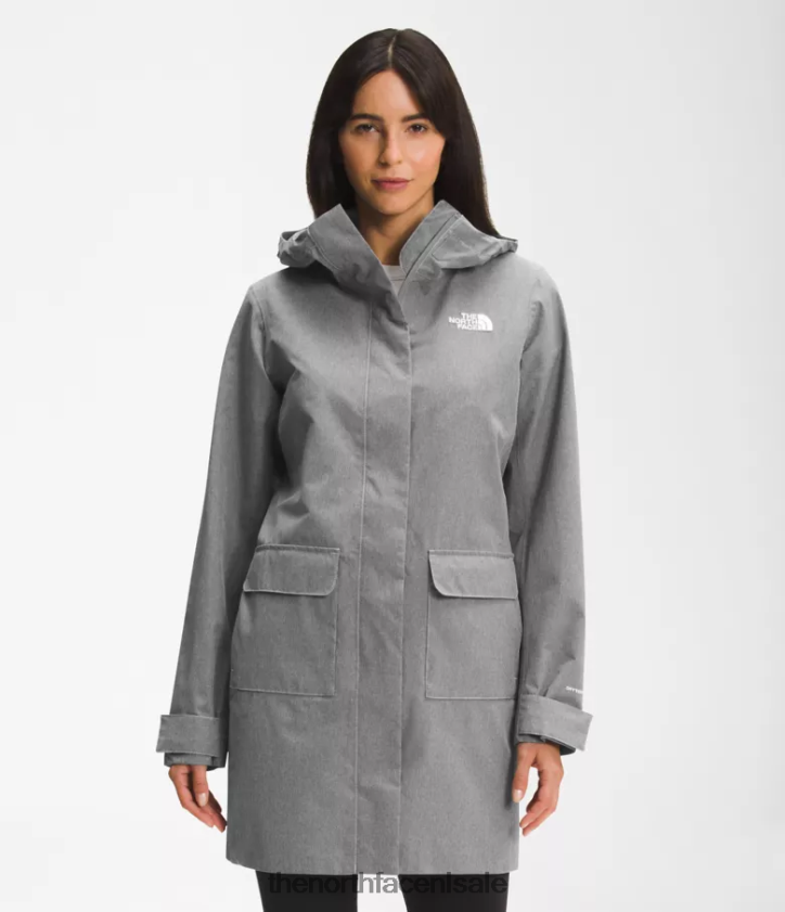 vrouwen City Breeze regenparka II The North Face P464ZN153 kleding tnf middengrijs gemêleerd