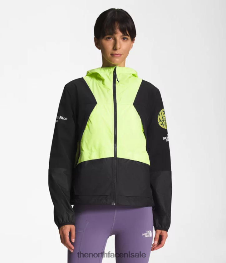 vrouwen trailwear windfluitjack The North Face P464ZN319 kleding tnf zwart/led geel