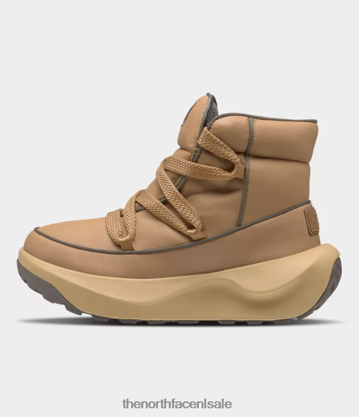 vrouwen halseigh thermoball kant waterdichte laarzen The North Face P464ZN855 schoenen amandelboter/valkbruin