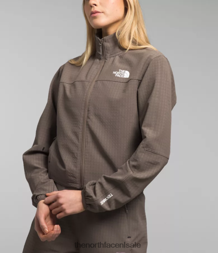 vrouwen tekware grid met volledige ritssluiting The North Face P464ZN570 kleding valk bruin