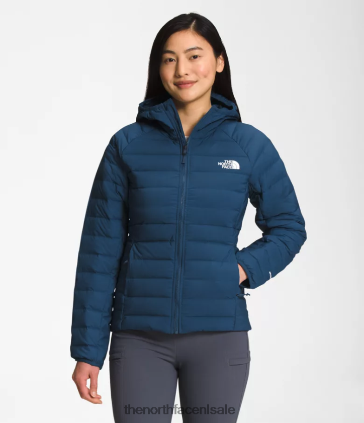 vrouwen Belleview stretch-down hoodie The North Face P464ZN670 kleding schaduwrijk blauw