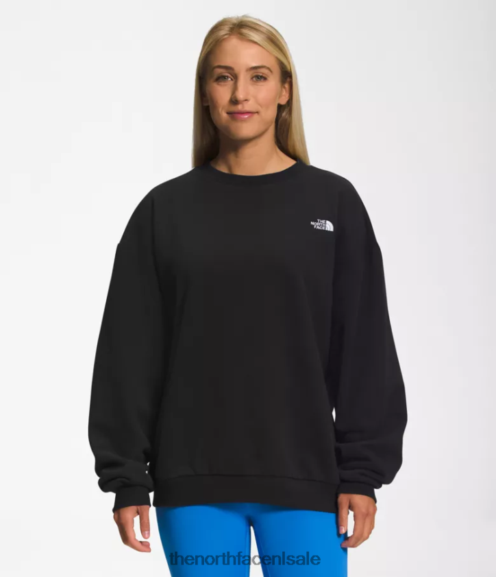vrouwen Gevilte fleece bemanning The North Face P464ZN808 kleding tn zwart