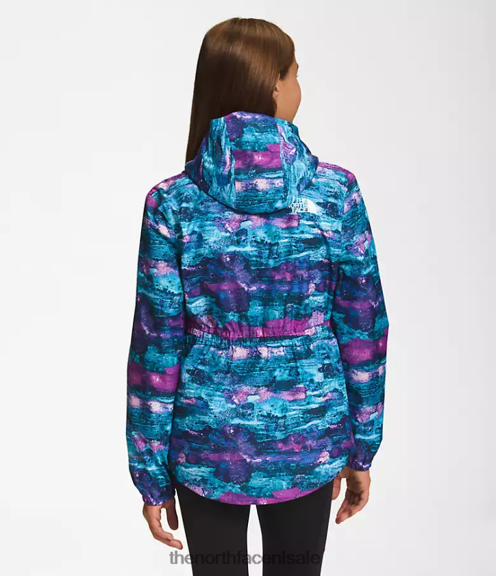 kinderen Antora regenjas The North Face P464ZN754 kleding paarse cactusbloem tnf multi-dye print