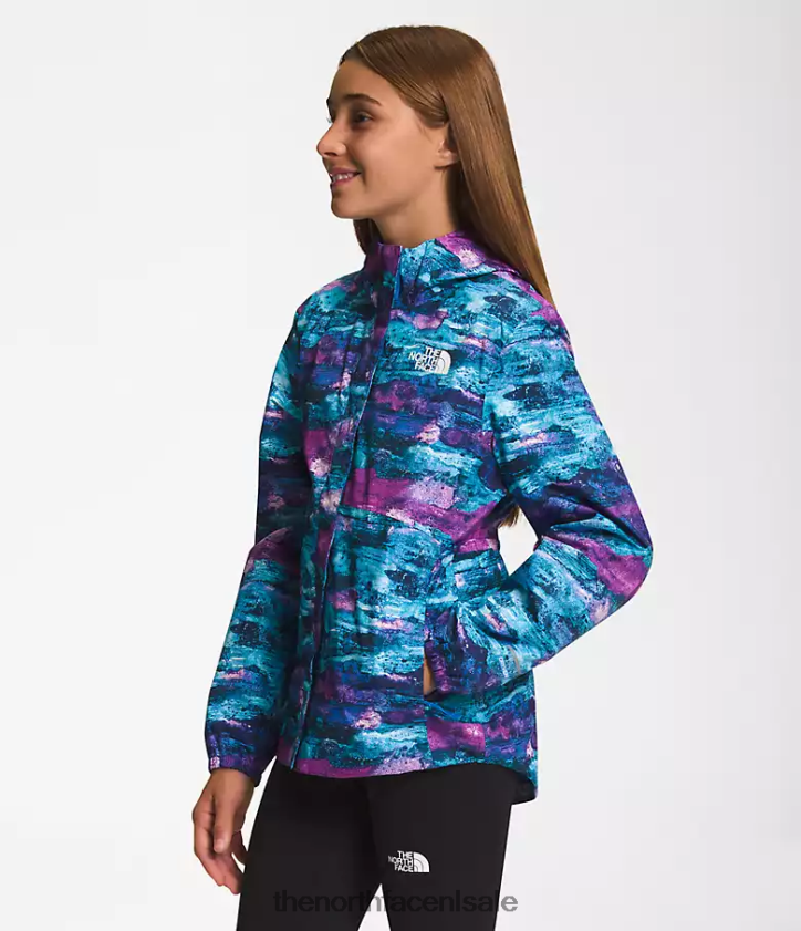 kinderen Antora regenjas The North Face P464ZN754 kleding paarse cactusbloem tnf multi-dye print