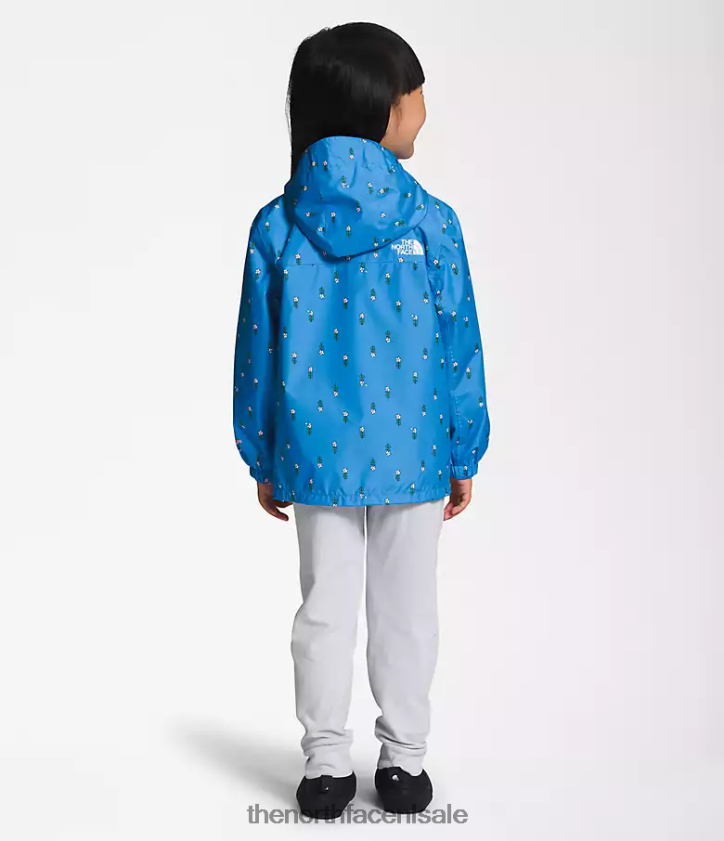 kinderen Antora regenjas The North Face P464ZN89 kleding super sonische blauwe vreugde bloemenprint