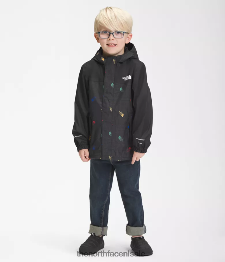 tnf zwarte logorasterprint