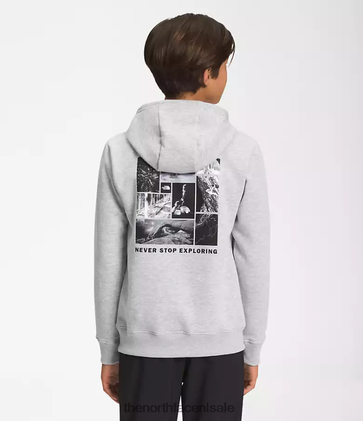 kinderen Camp fleece trui met capuchon The North Face P464ZN1102 kleding tnf lichtgrijs gemêleerd
