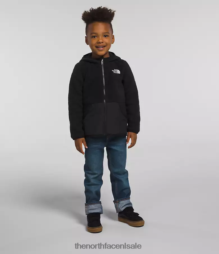 kinderen Forrest fleece hoodie met volledige ritssluiting The North Face P464ZN464 kleding tn zwart