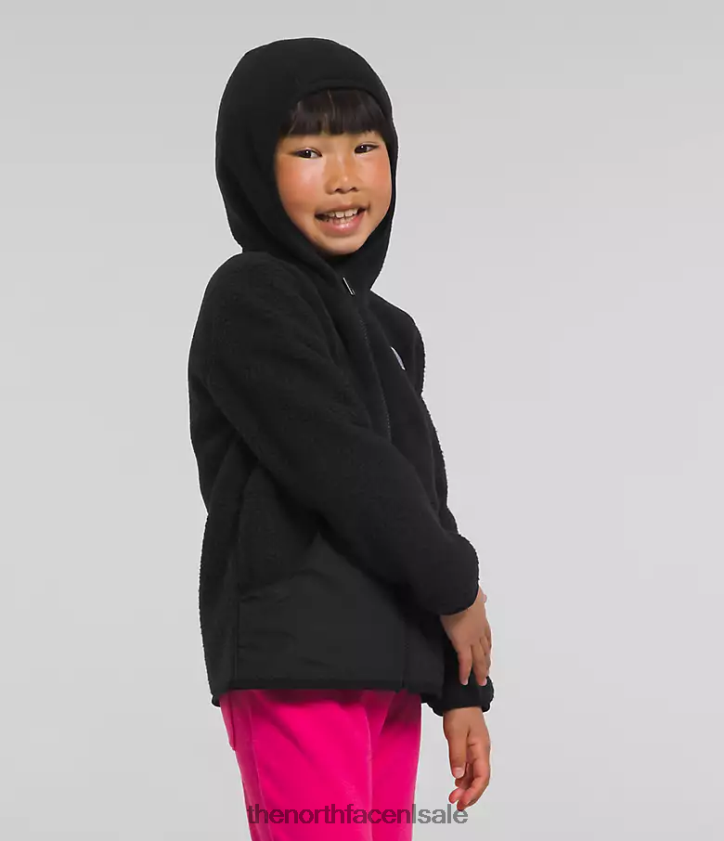 kinderen Forrest fleece hoodie met volledige ritssluiting The North Face P464ZN464 kleding tn zwart