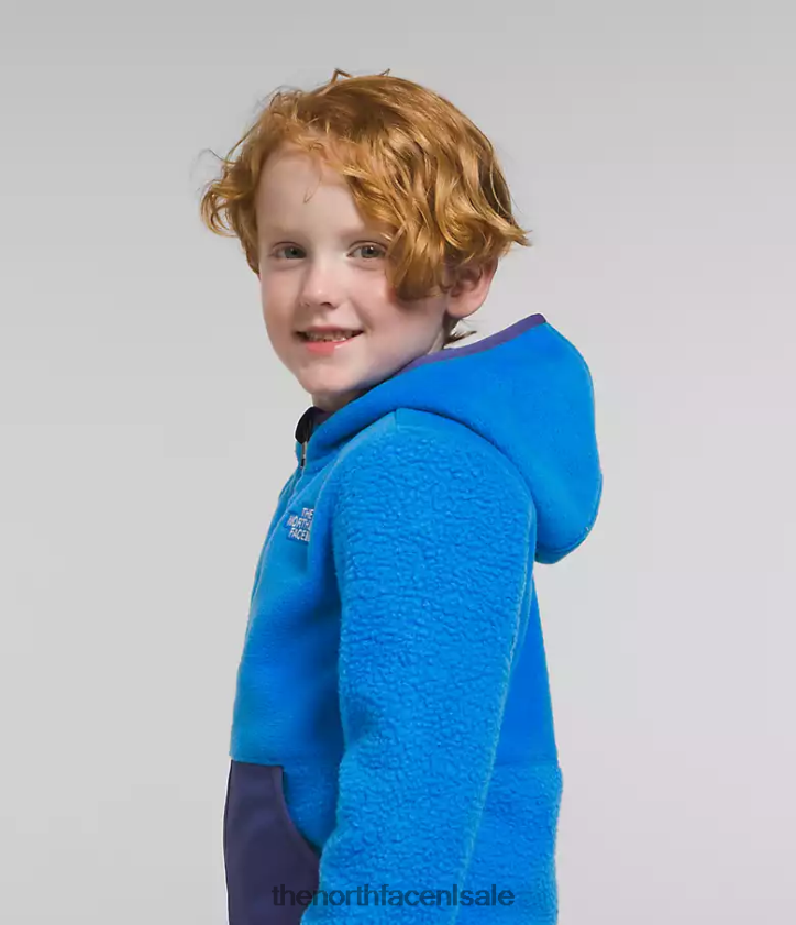 kinderen Forrest fleece hoodie met volledige ritssluiting The North Face P464ZN465 kleding optisch blauw