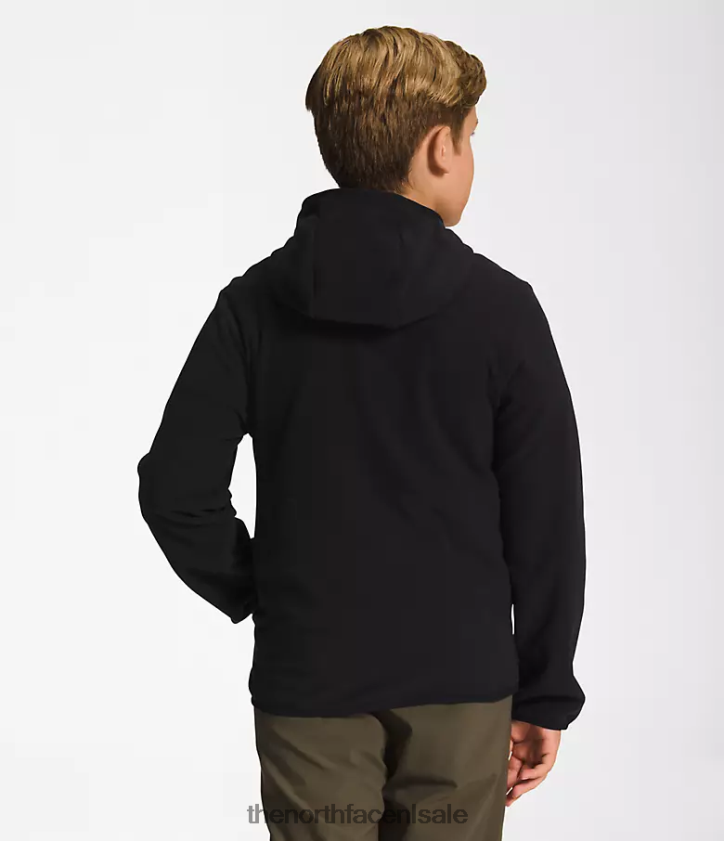 kinderen Gletsjerjack met capuchon en volledige ritssluiting The North Face P464ZN520 kleding tn zwart
