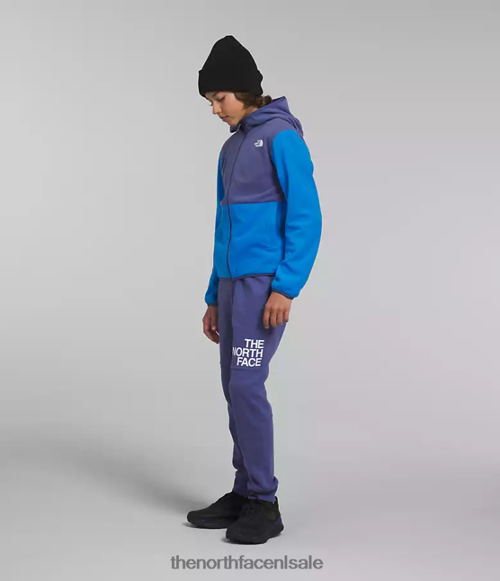 kinderen Gletsjerjack met capuchon en volledige ritssluiting The North Face P464ZN521 kleding optisch blauw
