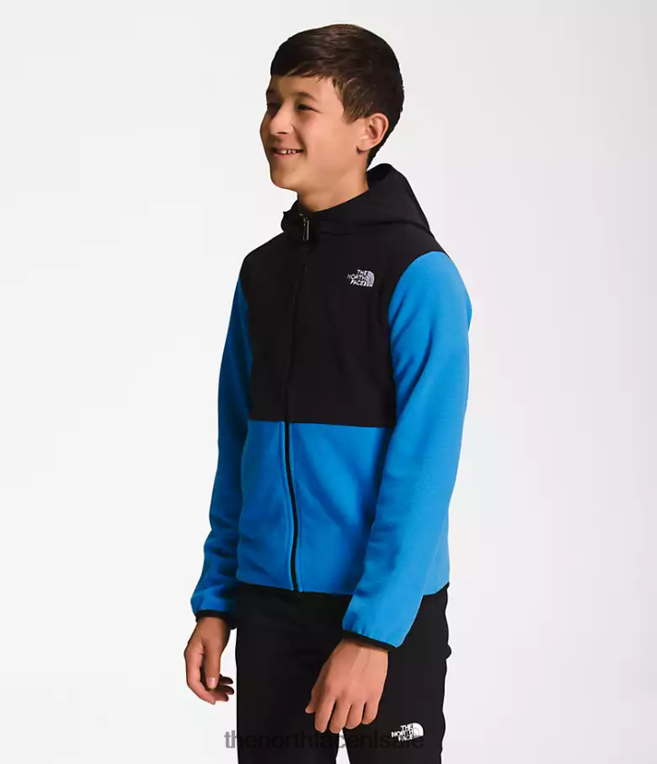 kinderen Gletsjerjack met capuchon en volledige ritssluiting The North Face P464ZN522 kleding super sonisch blauw